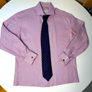 Thomas pink French cuff dress shirt - Sharp